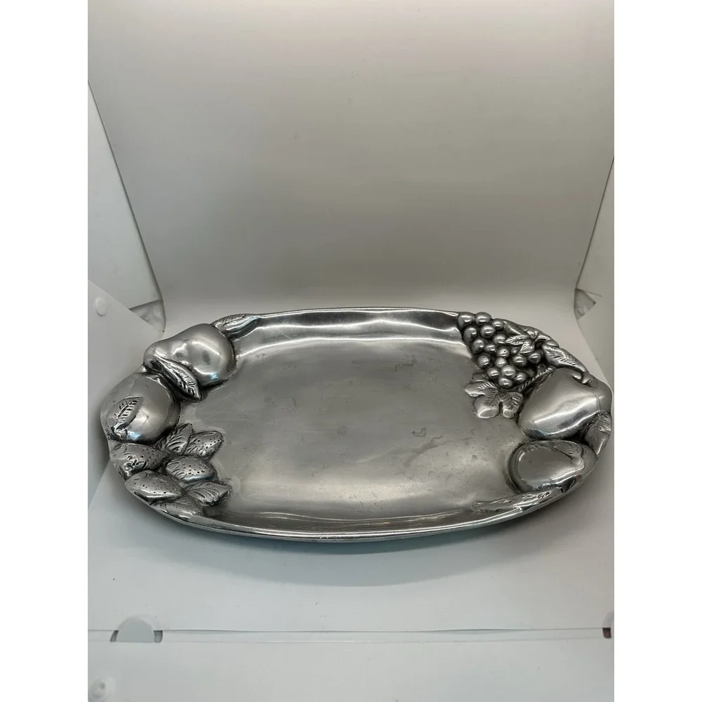 Vari Disenos Ismael Valenzuela Romo Pewter‎ Serving Tray Guadalajara Mexico
